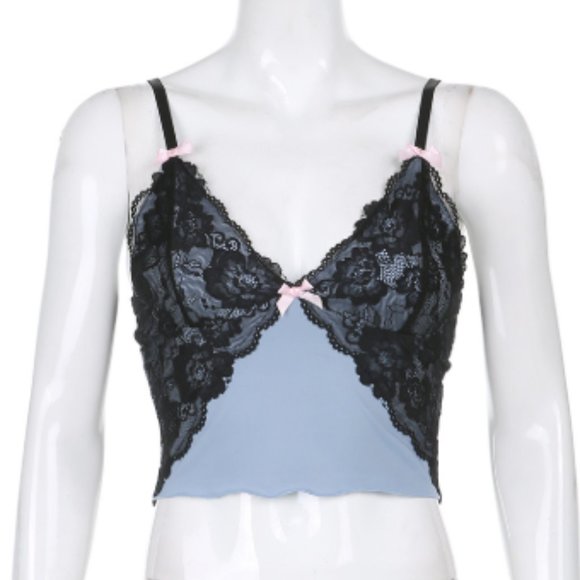 Lace contrast bra - Picture 1 of 6